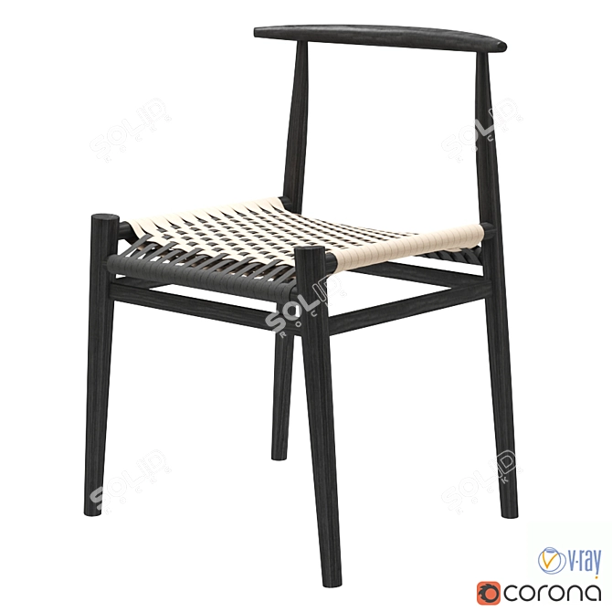 Luxury Nguni Dining Chair: De la Cuona 3D model image 1