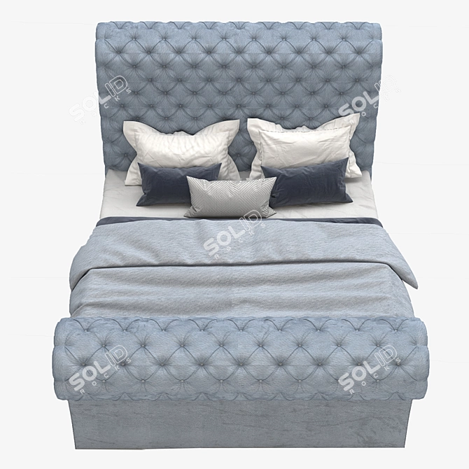 Elegant Classic 3D Bed 3D model image 3