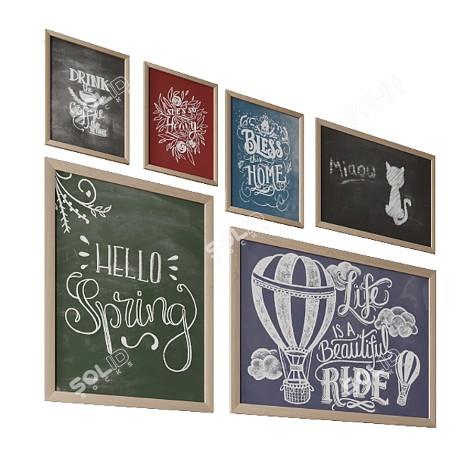 VersaChalk Multi-Color Chalkboards 3D model image 5