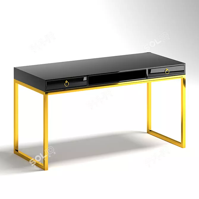 Modern Office Desk: 1400mm Length 3D model image 1