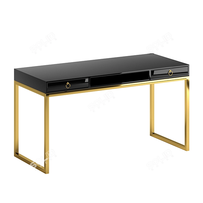 Modern Office Desk: 1400mm Length 3D model image 5