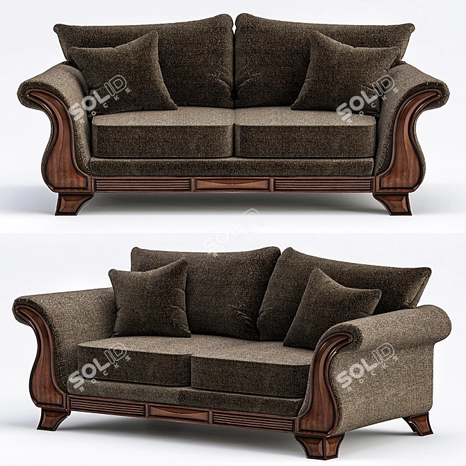 Modern American Style Sofa 3D model image 1