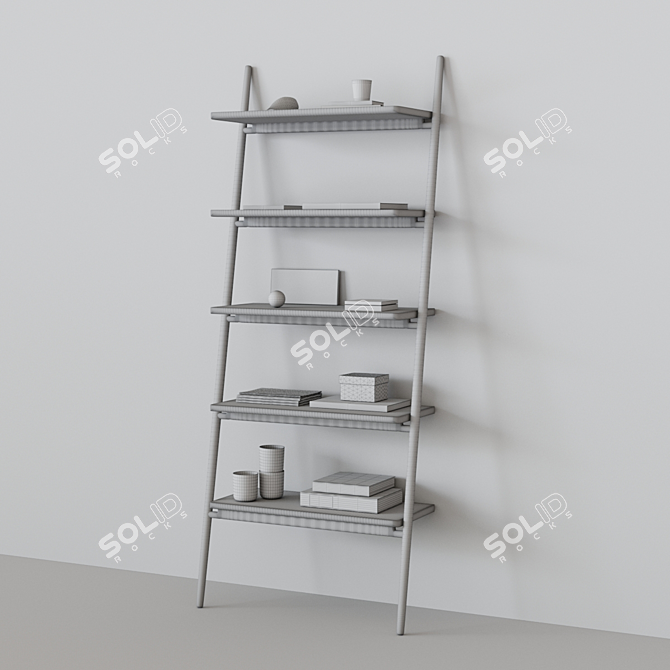 Norm Architects Folk Ladder Shelving 3D model image 4