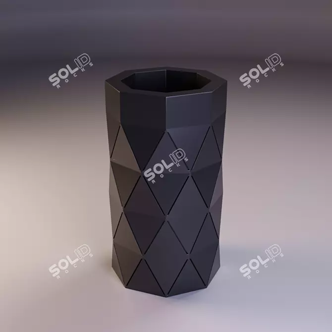 Metal Street Urn: Sleek and Durable 3D model image 1