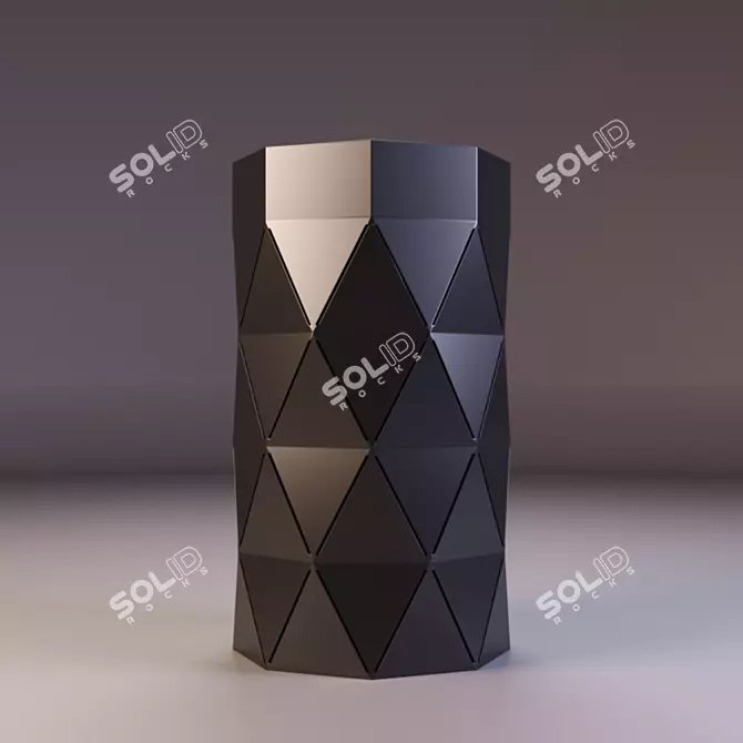 Metal Street Urn: Sleek and Durable 3D model image 2
