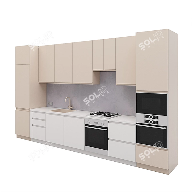 3Ds MAX 2014 Kitchen Model 3D model image 3