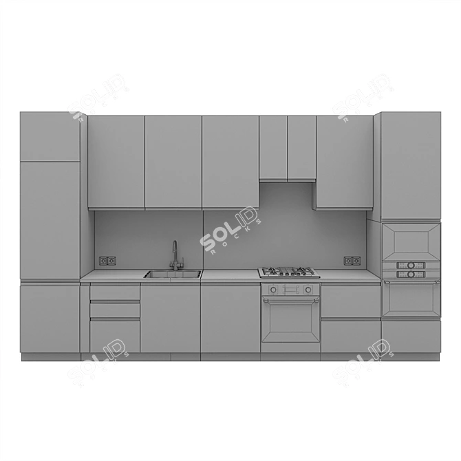 3Ds MAX 2014 Kitchen Model 3D model image 5