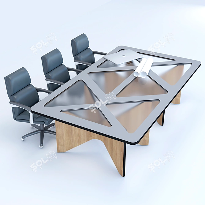 Customized Conference Table 3D model image 1