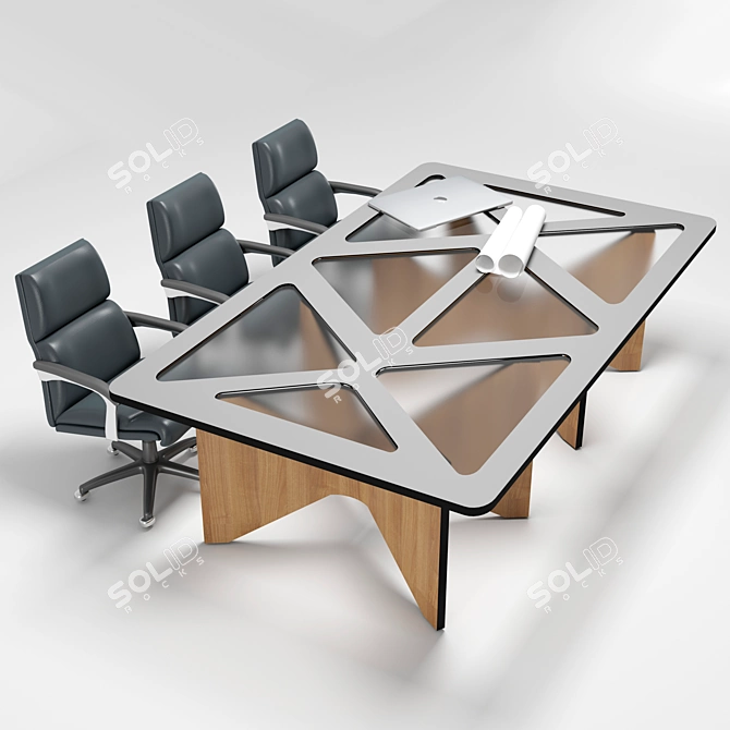 Customized Conference Table 3D model image 4