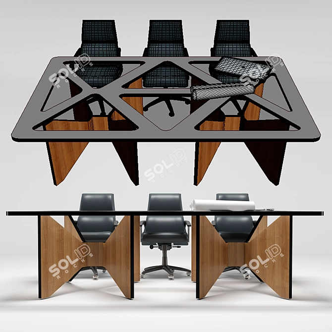 Customized Conference Table 3D model image 6