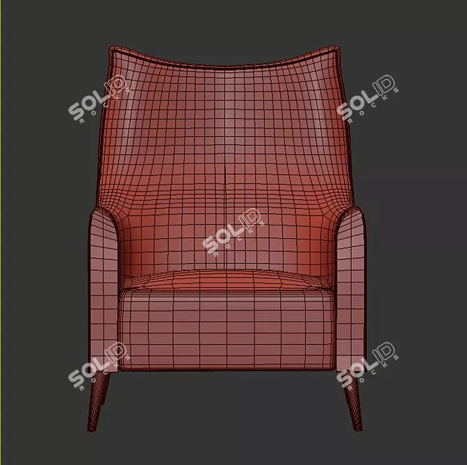 Nomad Teak Armchair 3D model image 3