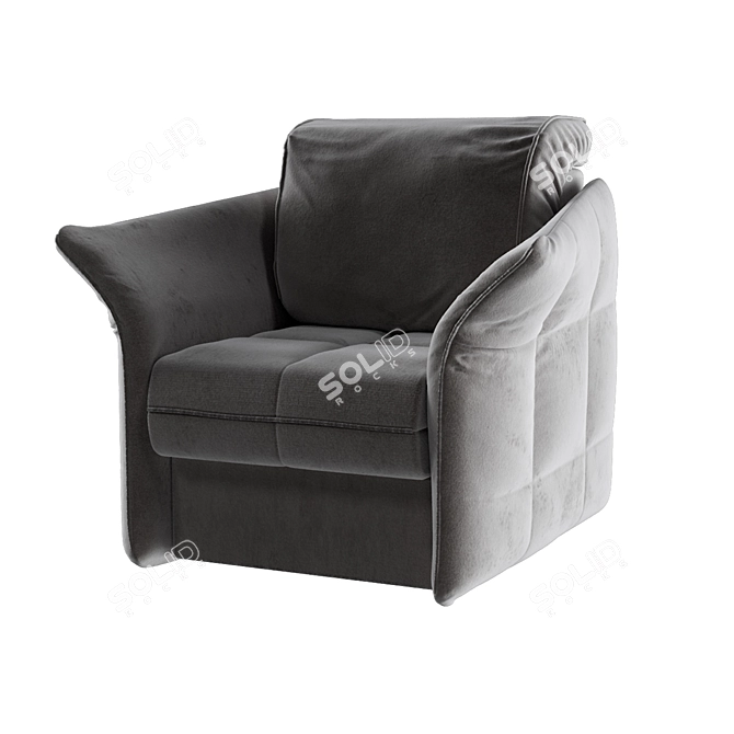 Modern Loft Style Toledo Armchair 3D model image 1