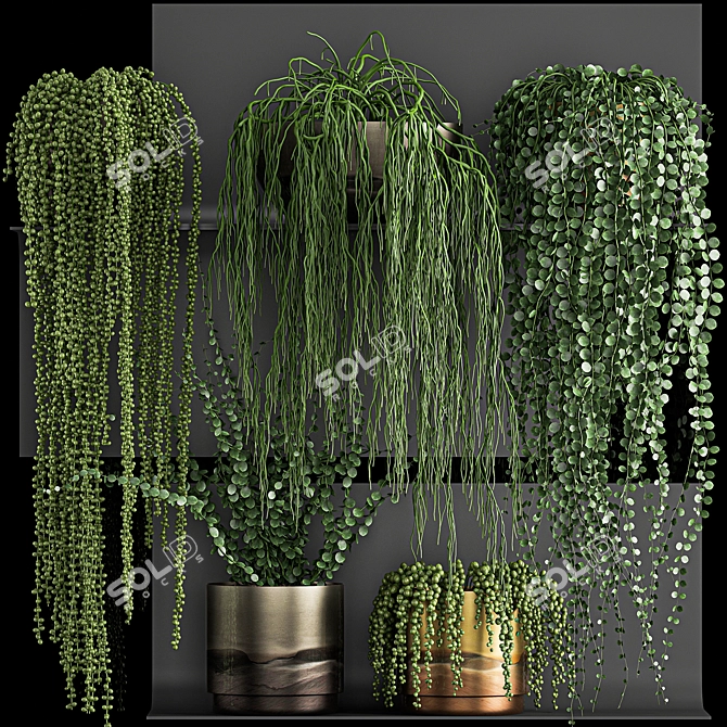 Title: Vertical Green Decor - Exotic & Tropical Plants 3D model image 1
