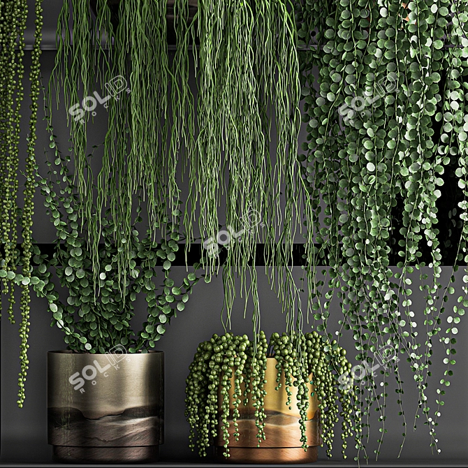 Title: Vertical Green Decor - Exotic & Tropical Plants 3D model image 2