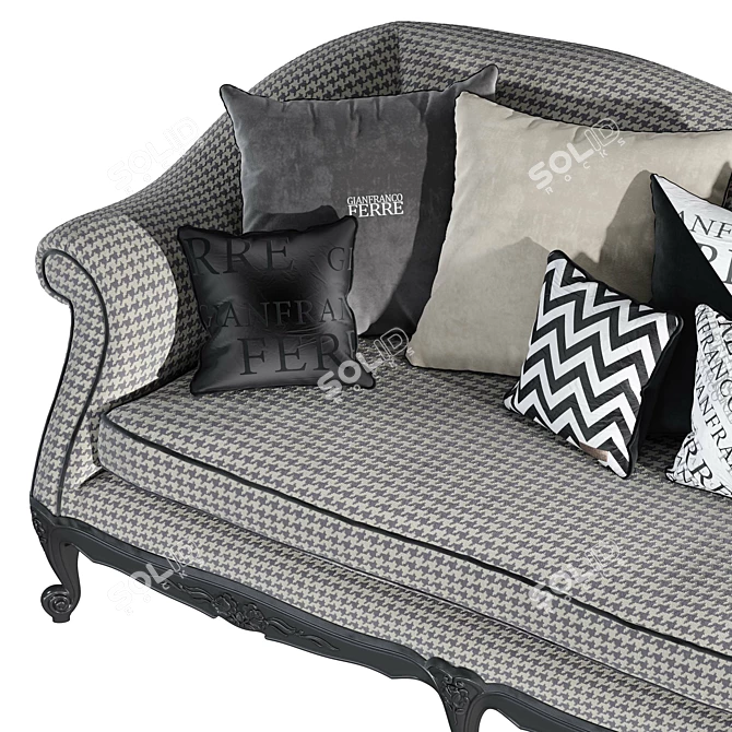 Gianfranco Ferre Home Nashville 3-Seat Sofa 3D model image 3