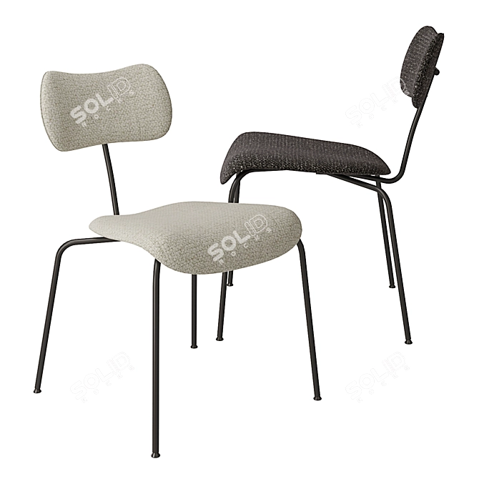 Nod Set Chairs: Stylish Seating Solutions 3D model image 4