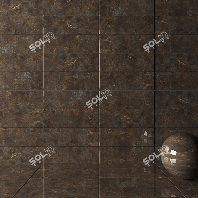 Bonita Brown Wall Tiles - Stunning Multi-texture Design 3D model image 2