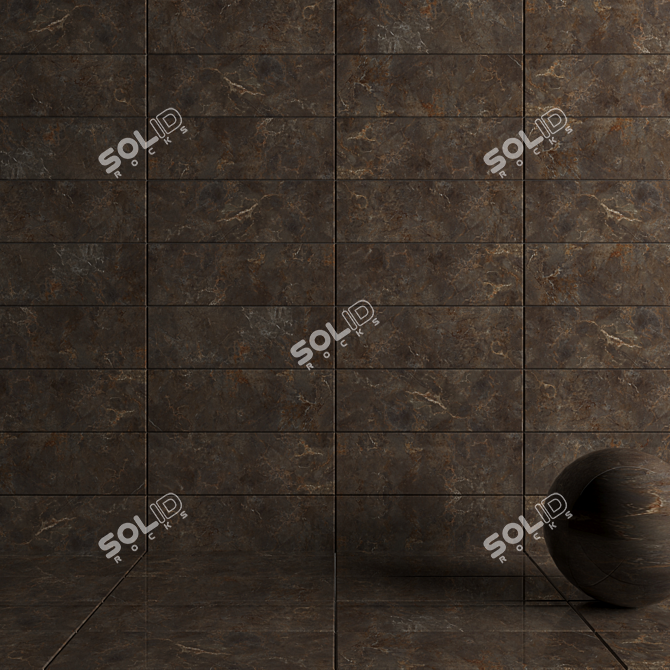 Bonita Brown Wall Tiles - Stunning Multi-texture Design 3D model image 3