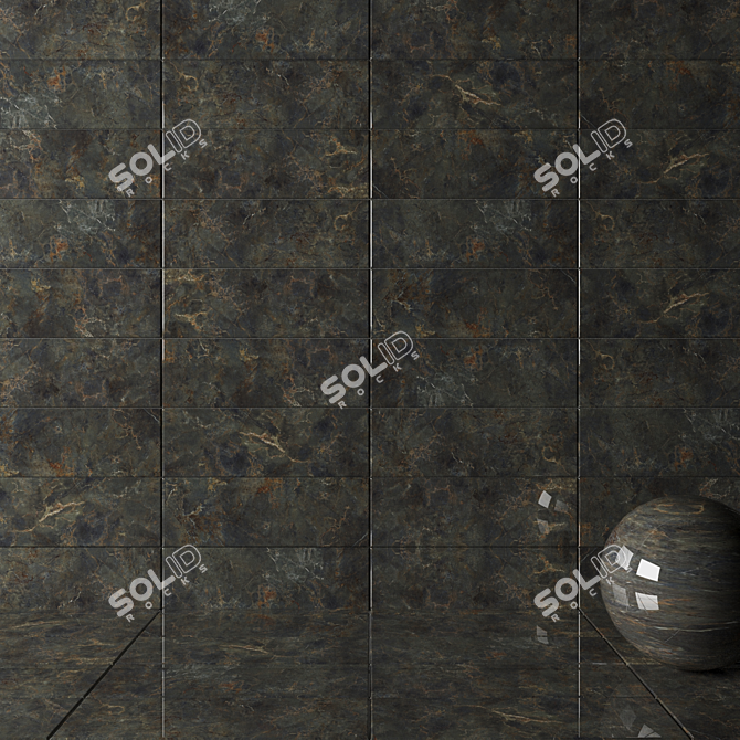 Green Bonita Tiles - 3D Textures Included 3D model image 2