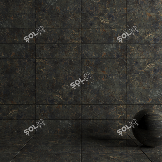 Green Bonita Tiles - 3D Textures Included 3D model image 3