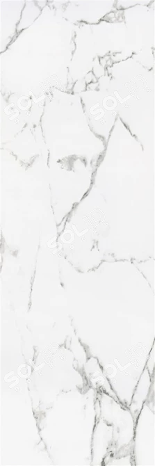 Elegant Flow White Wall Tiles 3D model image 4