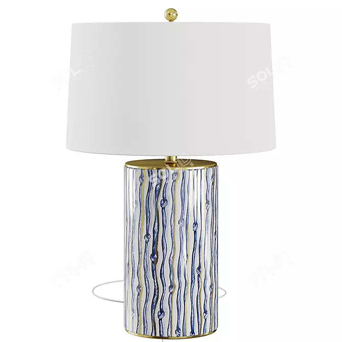 Bohemian Elegance: Hudson Valley Table Lamp 3D model image 1