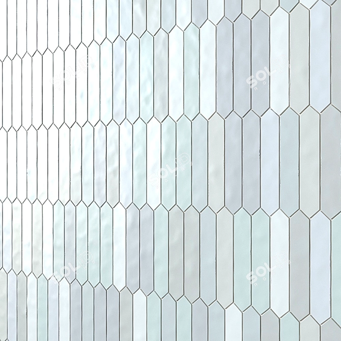 Melange Subway Tiles - 4 Species 3D model image 3