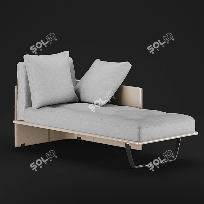 Elegant Minotti Chaise Longue 3D model image 2