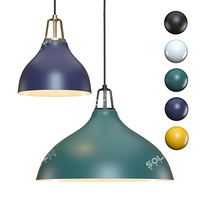 Stylish Maddox Bell Pendant 3D model image 1