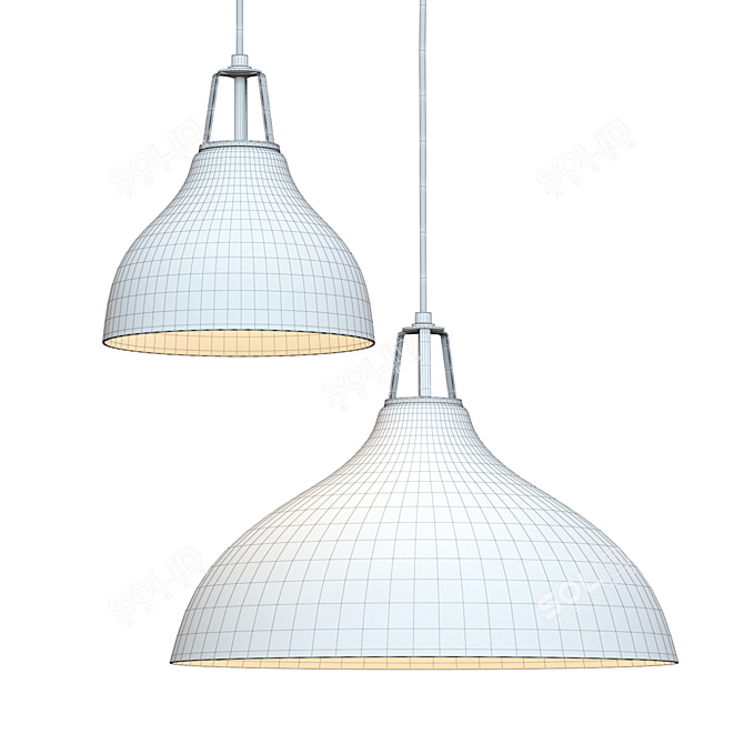 Stylish Maddox Bell Pendant 3D model image 2