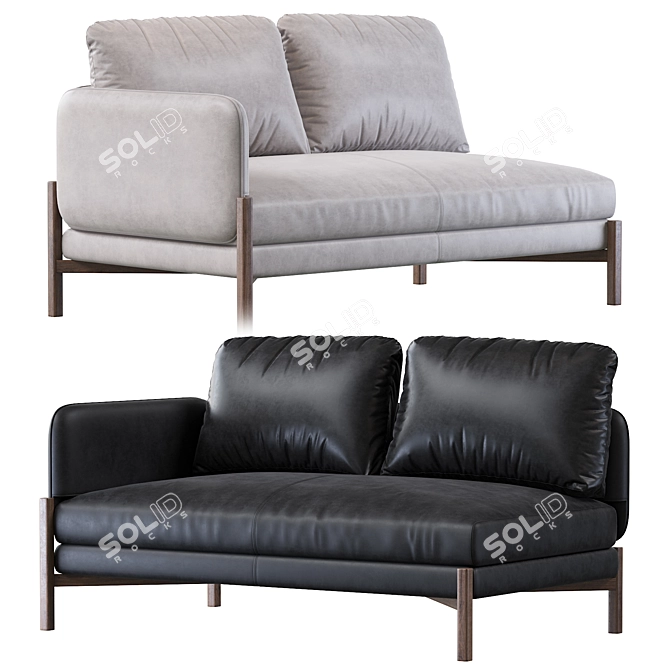 JULES 2-Seater (Right or Left Arm) 3D model image 1