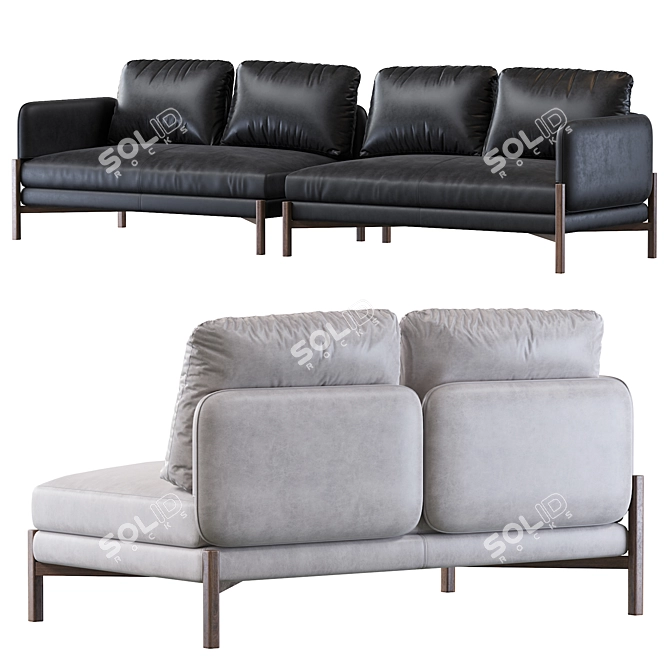 JULES 2-Seater (Right or Left Arm) 3D model image 2