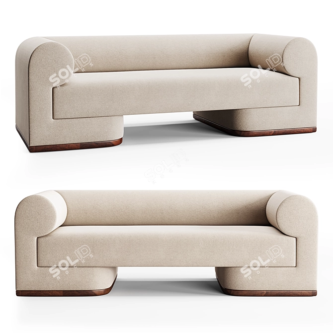 Modern Dmitriy Co Dahlem Sofa 3D model image 1