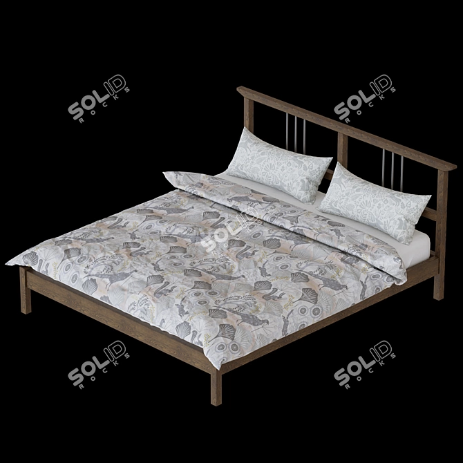 Triangle Mesh Bed - Ikea Rikene 3D model image 2