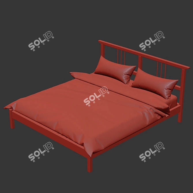 Triangle Mesh Bed - Ikea Rikene 3D model image 3