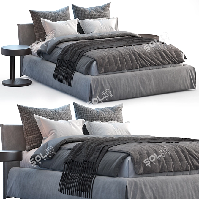 Meridiani Bed FOX: 2013 Model with Stunning Design 3D model image 3
