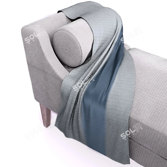 Elegant Grace Bench - Premium Quality Sofa 3D model image 5