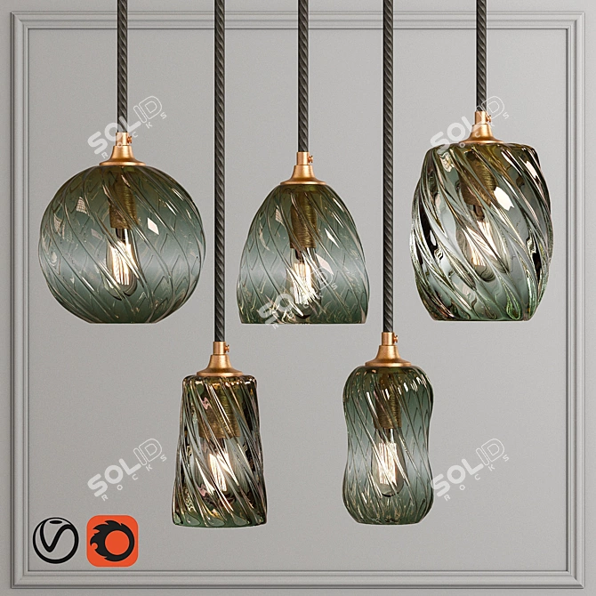 Modern Light Set 2015 3D model image 1