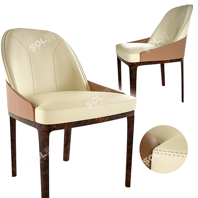 Classic Elegance: BENTLEY Malvern Chair 3D model image 1