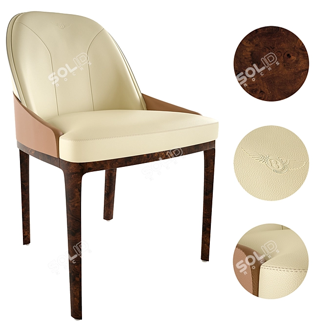 Classic Elegance: BENTLEY Malvern Chair 3D model image 4