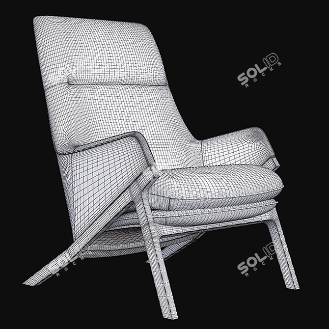 Sleek and Cozy Henata Lounge 3D model image 9