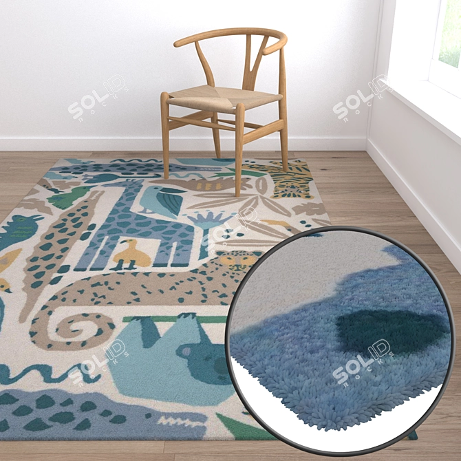 Luxury Carpets Set | High-Quality Textures 3D model image 5