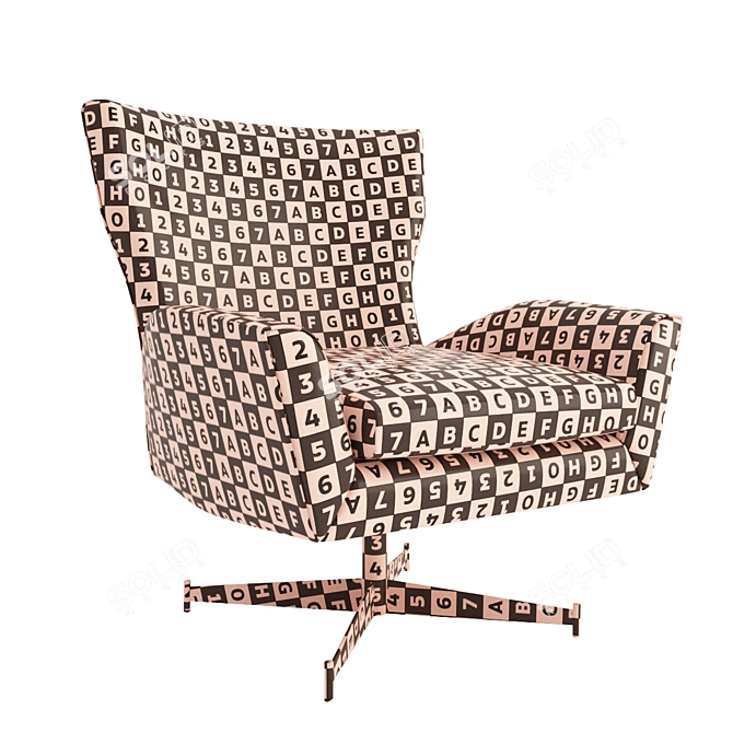 Luxury Leather Hemming Chair 3D model image 10