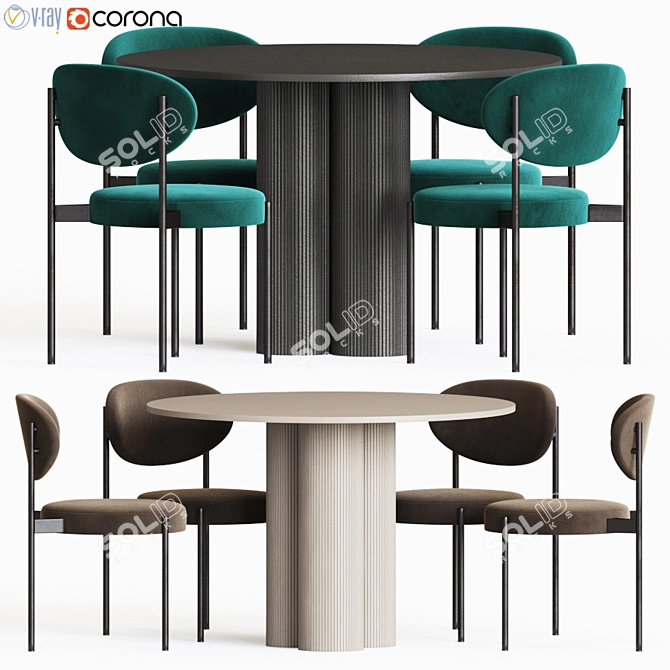 Wonder Dining Chair: Elegant and Comfortable 3D model image 1