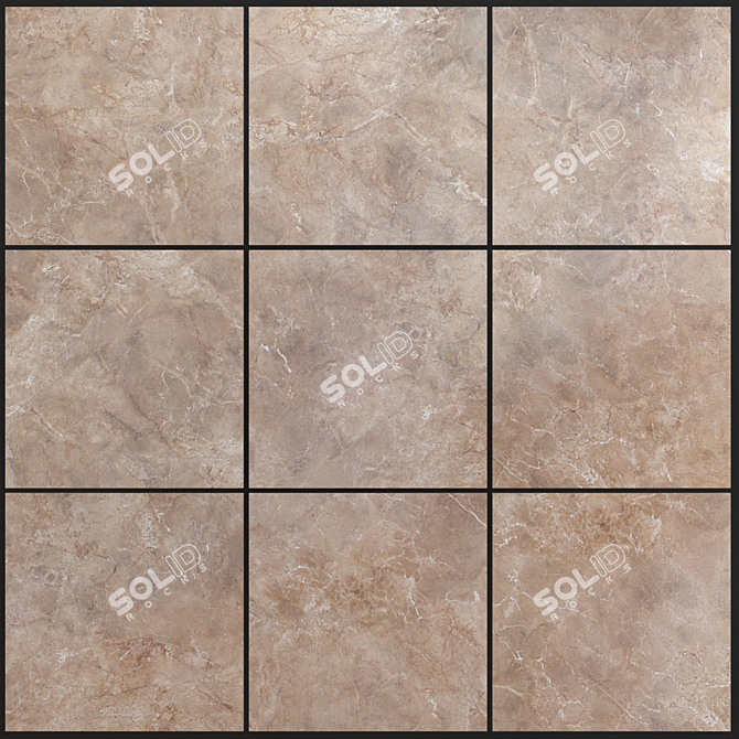 Elegant Beige Marble Set 3D model image 1