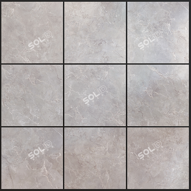 Mioni Gray Marble Set: High-Quality Multi-Texture Pixels 3D model image 1