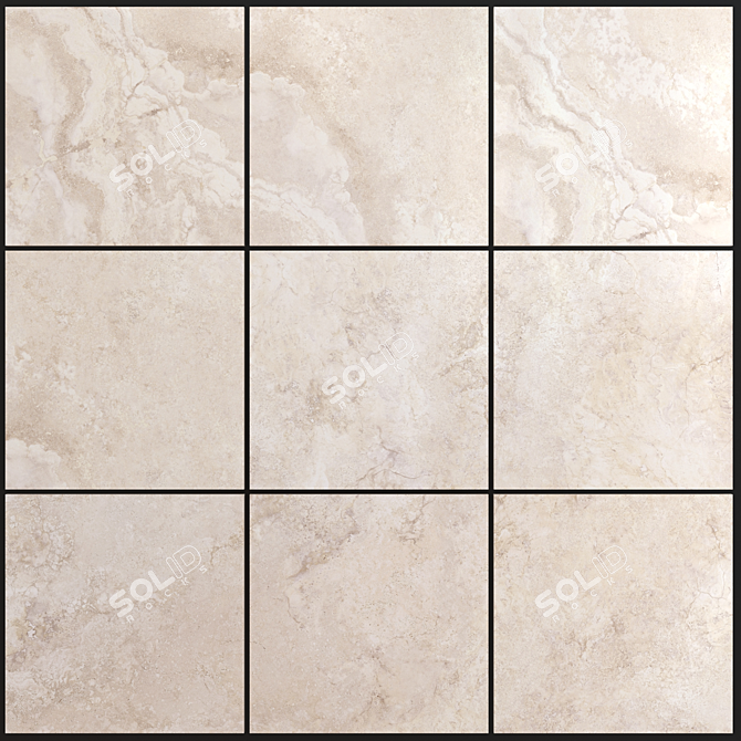 Premium Ivory Marble Set: Versatile Multi-Texture Collection 3D model image 1