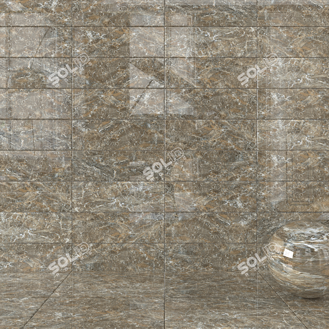 Jupiter Brown Wall Tiles - Multi-Texture, HD Textures 3D model image 1
