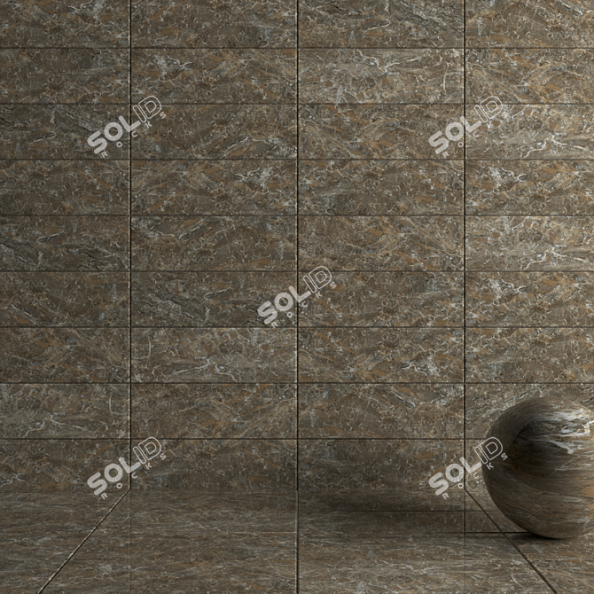 Jupiter Brown Wall Tiles - Multi-Texture, HD Textures 3D model image 3