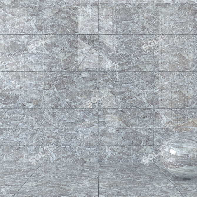 Jupiter Flora Wall Tiles: Stunning Multi-texture Designs 3D model image 1